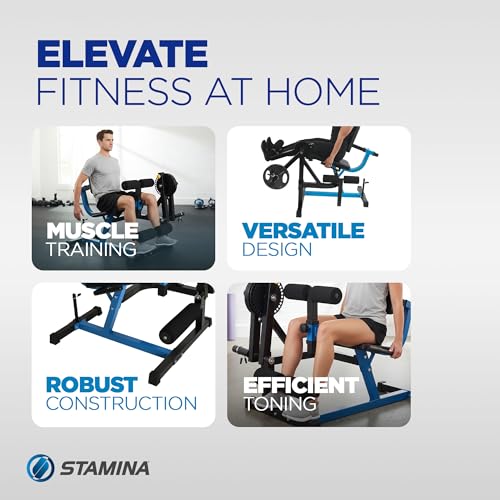 Stamina Strength Training Machine Chest Press and Leg Extension Curl Home Gym Equipment Adjustable - size: Leg Extension