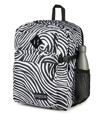 JanSport Main Campus Backpack - Travel or Work Backpack with 15-Inch Laptop Sleeve and Dual Water Bottle Pockets, Surreal Swirlies - color: Surreal Swirlies