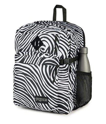 JanSport Main Campus Backpack - Travel or Work Backpack with 15-Inch Laptop Sleeve and Dual Water Bottle Pockets, Surreal Swirlies - color: Surreal Swirlies