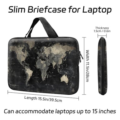 14 15 15.4 15.6 inch Laptop Handle Bag Computer Bag, Pouch Holder Notebook Sleeve Cover Soft Case Compatible for Dell,Lenovo,Toshiba HP, Asus Notebook-Old Map - color: Old Map