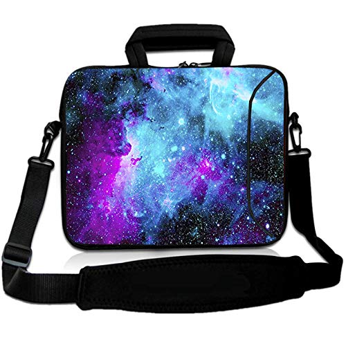 RICHEN 17 inch Laptop Shoulder Bag Carrying Case Computer PC Cover Pouch with Handle Fits 15.6/16/17/17.3/17.4 inch Laptop Notebook (16-17.3 inch, Galaxy) - color: Galaxy