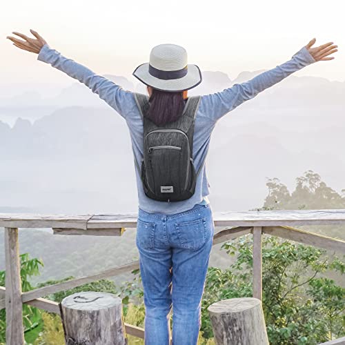 G4Free 10L/15L Hiking Backpack Lightweight Packable Hiking Daypack Small Travel Outdoor Foldable Shoulder Bag - color: Black, size: 10L