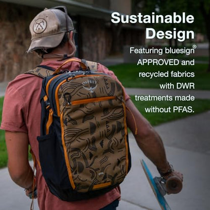 Osprey Axis Laptop Backpack – Sleek Everyday Pack with Laptop Sleeve, Water Bottle Pockets & Compression Straps - color: Black-shale Grey
