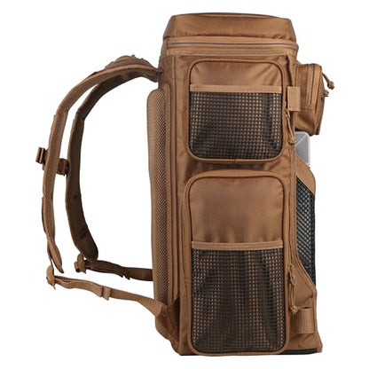 Evolution Fishing Drift Series Tackle Backpack, Outdoor Rucksack w/ 6 Fishing Tackle Trays, Heavy Duty - color: Coyote, size: 3700