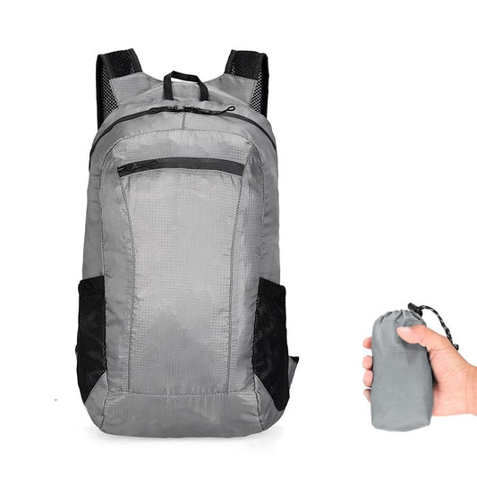 Foldable Daypack, Small Backpack, Hiking Backpack Daypack, Lightweight Waterproof Travel Packable Rucksack for Men and Women - color: Grey