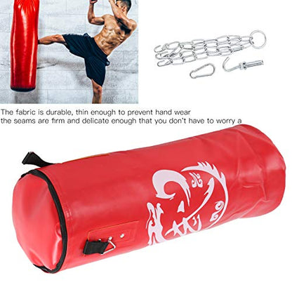 Chrees Empty Boxing Sandbag Heavy Duty 3 Layer Oxford Cloth Punching Bag with Metal Chain Zipper for Kickboxing MMA Training Fitness Home Gym - size: 80cm