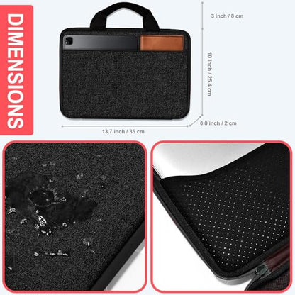 Hseok Laptop Case 13.3-14 inch Sleeve, TSA Computer Handbag Water-Resistant and Shockproof Bag Compatible with MacBook Pro/Neo 14", Mac Air/Pro 13.3" and 13"-14" Notebooks Chromebooks,Black - color: Black