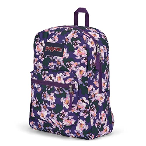 JanSport Cross Town Backpack 17" x 12.5" x 6" - Simple Bag for Everyone with 1 Main Compartment, Front Utility Pocket - Premium Class Accessories - Purple Petals - color: Purple Petals