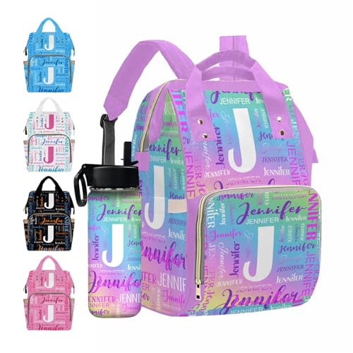MyPupSocks Customized Diaper Bag Backpack, Personalized Diaper Bag with Name Mummy Nappy Baby Bag Shoulders Casual Daypack Daycare Travel Bag for Boys Girls - color: Color 11
