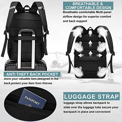 LIWAG Extra Large Business Travel Backpack, Anti Theft Water Resistant College Backpack Computer Bag Fits 17.3Inch Laptop Notebook, Blue - color: Blue, size: 17inch