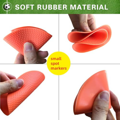 Poly Spot Markers 4inch/9 inch Non-Slip Rubber Agility Markers Flat Field Cones Floor Dots for Football, Soccer, Basketball Training Markers, School Activities, Exercise Drills, Social Distancing - style: 4 inch 12Pcs(Red-orange)