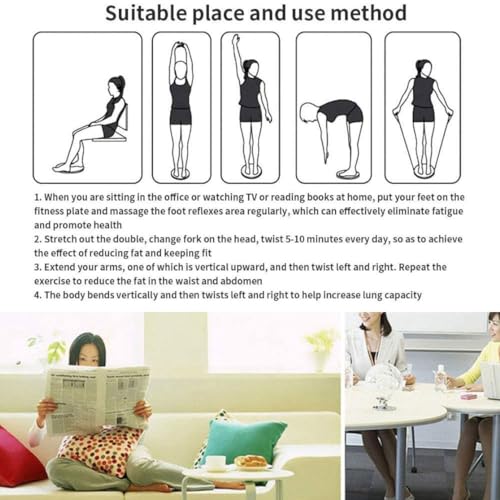 Twist Board for Exercise 9.6 Inch Large Non-slip Safety Wobble Board Waist Twisting Disc for Women Men Slimming and Strengthening Abdominal & Stomach Exercise Equipment At Home, Waist Twisting Disc