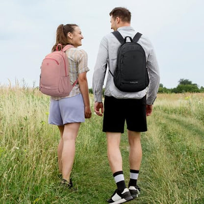 25L Collapsible Hiking Backpack with Chest Strap for Men, Foldable Lightweight Gym Backpack with Waterproof Wet Pocket, Black - color: Black