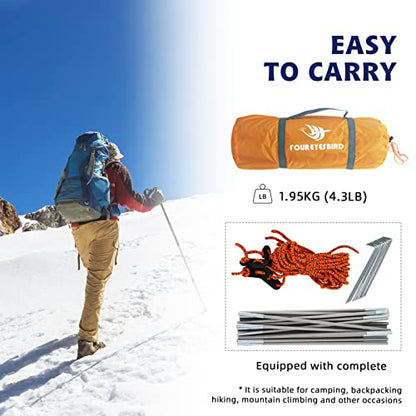 7.2 × 4 × 4 Feet Single Backpack Tent, Waterproof Camping and Hiking Tent can be Used by One Person, Light and Durable - color: Orange