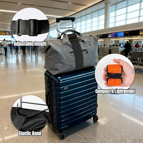 Luggage Straps for Suitcases，Multi-Use Strong Adjustable Luggage Connector Straps, Durable, Waterproof, Bungee Straps，Travel Suitcase Essential Travel Essentials (Blue 2PCS) - color: 2Pcs Blue