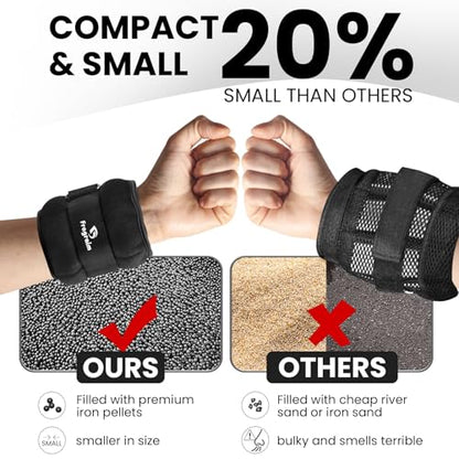 Ankle Weights for Women, Men and Kids - 1/2/3/4/6/8/10/12/15/20 LBS 1 Pair Strength Training Wrist/Leg/Arm Weight with Adjustable Strap for Jogging, Gymnastics, Aerobics, Home Fitness, Physical Therapy - style: 12Lbs Pair (6lb x 2) - Black