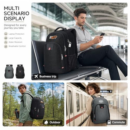 Airlex Custom Laptop Backpack Bulk 25-3000 Pack, Personalized Business Computer Backpack with Logo, 17 Inch Water Resistant Anti Theft Travel Bag for Office, School, College & Corporate Gifts