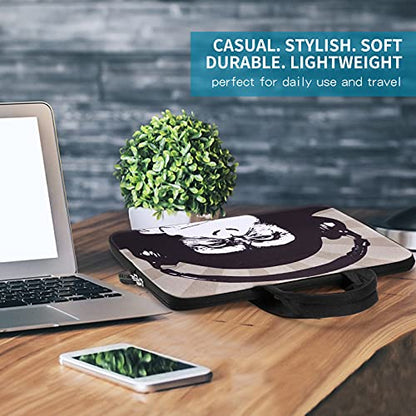 iColor 14 15 15.4 15.6 inch Laptop Handle Bag Computer Protect Case Pouch Holder Notebook Sleeve Neoprene Cover Soft Carring Travel Case for Dell Lenovo Toshiba HP Chromebook ASUS Acer Chimp ICB-09 - color: Music Chimp
