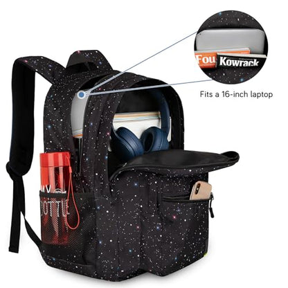 Goloni Lightweight Laptop Backpack 1.1Lbs, 26L Wear-Resistant Water Resistant Backpack with Laptop Compartment for Men Women - color: Starry Black
