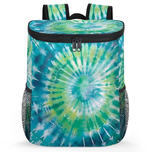 Insulated Cooler Backpack Portable Soft Cooler Bag Ice Chest Backpack for Camping Beach Picnic Lunch Work Travel - color: Multicolor 15