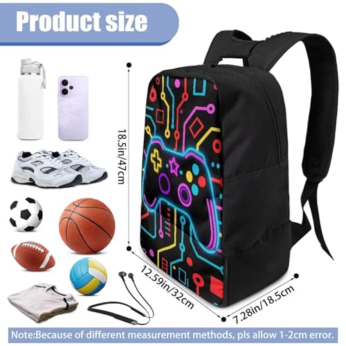 Basketball Backpack With Separate Ball Compartment And Shoes Fit Basketball Volleyball Football - color: Gamepad