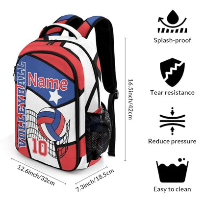 Volleyball Blue Red Shoulder Backpack Bag for Sports Travelling Hiking Camping - color: Muilti 12