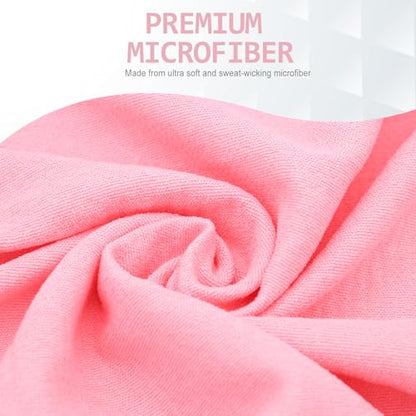 Eunzel Hot Yoga Towel - Microfiber Non Slip Yoga Mat Towel with Grip Dot Sweat Absorbent Towel for Hot Yoga, Pilates and Fitness 72" x 24", Pink/White - color: Pink/White