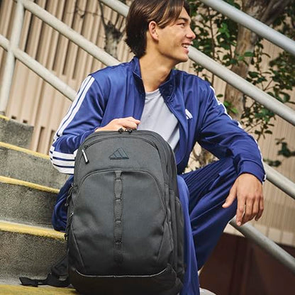 adidas Prime 7 Backpack for Laptop, School and Travel, 37L - color: Grey Two/Grey Four