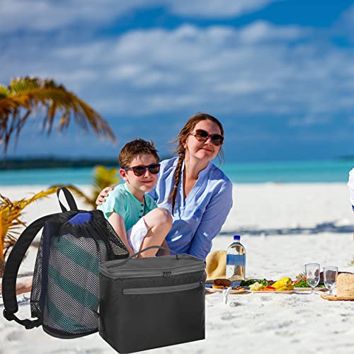 Mesh Beach Backpack Bag with Cooler Bottom, Mesh Beach Backpack for Summer Camping Vacation