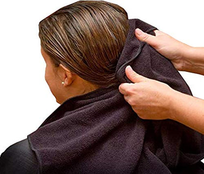 SIMPLI-MAGIC 79178 Cotton Hand Towels, 16"x27", Black, Not Bleach Proof, 12 Count - color: Charcoal