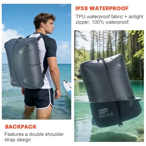 Travel Vacuum Bags backpack IPX8 Waterproof Reusable Compression Bags for Travel, Backpack & Suitcases,Home Storage, Seal Packing Cubes for Clothing (20L) - size: 20L