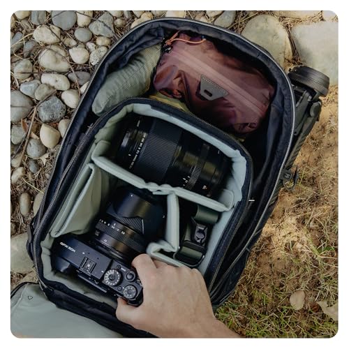Peak Design Outdoor Backpack 18L, Black, Compact and Lightweight Frameless Daypack, 270-Degree Rear Zip, Ideal for Day Hikes, Hydration, Camera Carry & Commuting, Versatile Backpack for Men and Women - color: Black