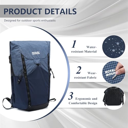 20l Hiking Backpack For Women&Men, Water Resistant Daypack Backpacks, Foldable & Packable Hiking Backpack, Lightweight Small Daypack For Travel Camping (Blue) - color: Blue