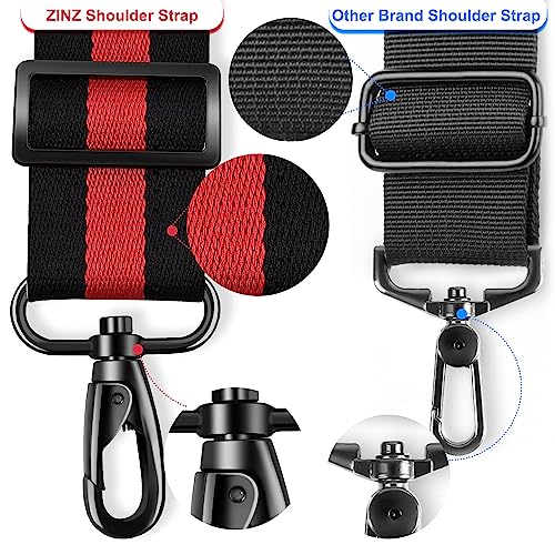 ZINMARK Shoulder Strap 59 inch, Extra-Thick Fixed Cushion Pad and Dual Clasps Universal Replacement Strap for Bags, Camera, Crossbody，Lawn mower -Black Red Black Stripe - color: Black Red Black Stripe
