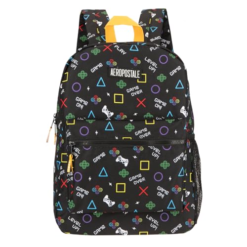 AEROPOSTALE Fieldtrip Unisex Backpack - AE Mens and Womens Bag for Everyday Use - Gamer - color: Black Game