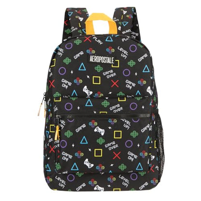 AEROPOSTALE Fieldtrip Unisex Backpack - AE Mens and Womens Bag for Everyday Use - Gamer - color: Black Game