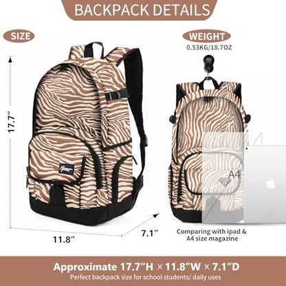 rickyh style School Backpack Travel Bag for Men & Women Lightweight College Back Pack with Laptop Compartmen - color: 04bw