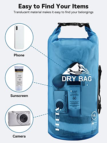 HEETA Dry Bag Waterproof Backpack with Phone Case 5L/10L/20L/30L/40L - color: Blue, size: 40L