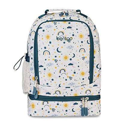 Bentgo Kids 2-in-1 Backpack & Insulated Lunch Bag - Durable 16” Backpack & Lunch Container in Unique Prints for School & Travel - Water Resistant, Padded & Large Compartments (Friendly Skies) - color: Friendly Skies