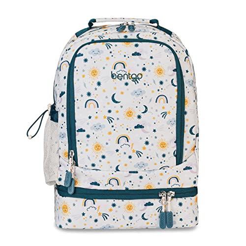 Bentgo Kids 2-in-1 Backpack & Insulated Lunch Bag - Durable 16” Backpack & Lunch Container in Unique Prints for School & Travel - Water Resistant, Padded & Large Compartments (Friendly Skies) - color: Friendly Skies