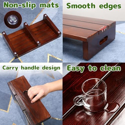 Wooden Platform, Indoor Wooden Step Stool with Non Slip Pads, Step for Outside, Stepping Platform for Adults & Elderly, No Assembly Required, Safety Stepping Stool for Bathroom, Kitchen, Bed(50 - size: 50x30x11cm