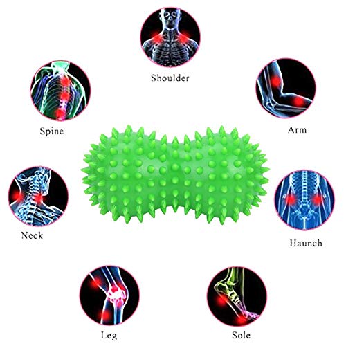 Massage Balls,Pvc Peanut Massage Balls Foot Back Shoulder,Foot Massager,Plantar Fasciitis & All Over Body Deep Tissue Muscle Therapy For Strength Exercise/Relax (1#)