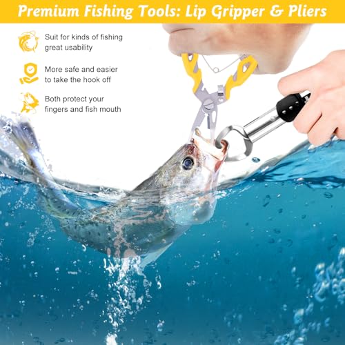 Fishing Fishing Tool Kit Gifts for Men Dad, Dad Fishing Backpack Gear Kit Lures Tackle Box Gift, Best Gifts for Fisherman Birthday, Fish Tools & Accessories Equipment Gift Set for Men Fishermen