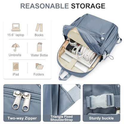 Backpacks For College Students Women,Aesthetic Bookbag,Casual Dayback Small Travel Backpacks,Waterproof Middle School Backpack For Teens Girls Boys(Blue) - color: C4-blue