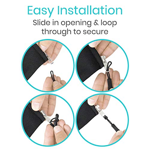 Vive Zipper Pulls Replacement (10 Pack) - Helper Grip Fix for Clothes, Shoes, Purse, Handbag, Luggage, Jacket, Backpack, Boot - Universal Easy Gripper Puller - Set of Plastic Repair Tabs Dexterity Aid