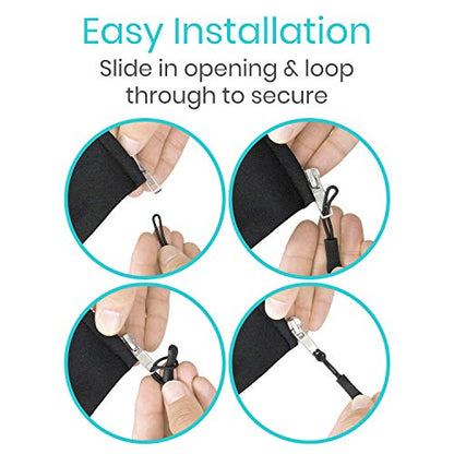 Vive Zipper Pulls Replacement (10 Pack) - Helper Grip Fix for Clothes, Shoes, Purse, Handbag, Luggage, Jacket, Backpack, Boot - Universal Easy Gripper Puller - Set of Plastic Repair Tabs Dexterity Aid