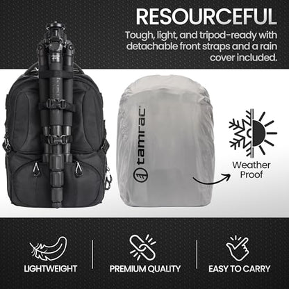 Tamrac Anvil 17 Camera Backpack for Photographers, DSLR Camera Bag with Laptop Compartment, Professional Photography Backpack, Camera Bag with Tripod Holder, Camera Carrying Case, Black - style: Anvil 17