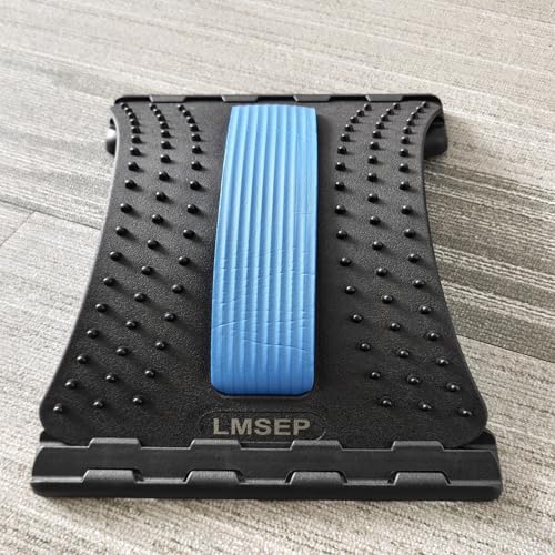 LMSEP Back Stretcher for Lower Back Pain Relief, Multi Level Back Cracker Board for Herniated Disc, Scoliosis, Spine Decompression, Back Cracking Device, Upper and Lower Back Stretcher