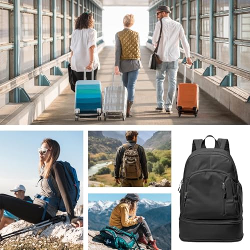 Gym Bag Backpack,Dry-Wet Separation Back Pack with Wet Pocket | Gym Backpack with Shoe Compartment,for Workout Swimming Yoga Training Short Trips