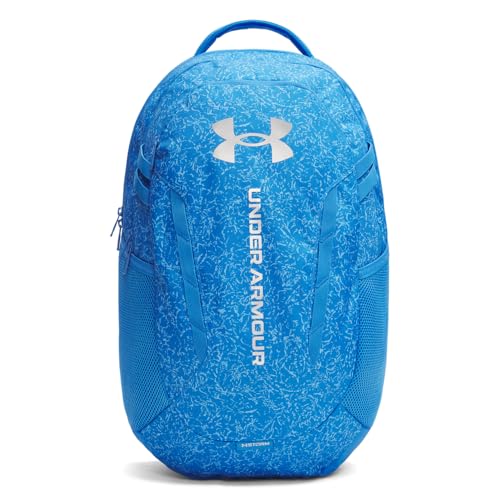 Under Armour Unisex Hustle 6.0 Backpack, (402) Blue Atlantis/Blue Atlantis/Metallic Silver, One Size Fits Most - color: (402) Blue Atlantis / Blue Atlantis / Metallic Silver, size: One Size